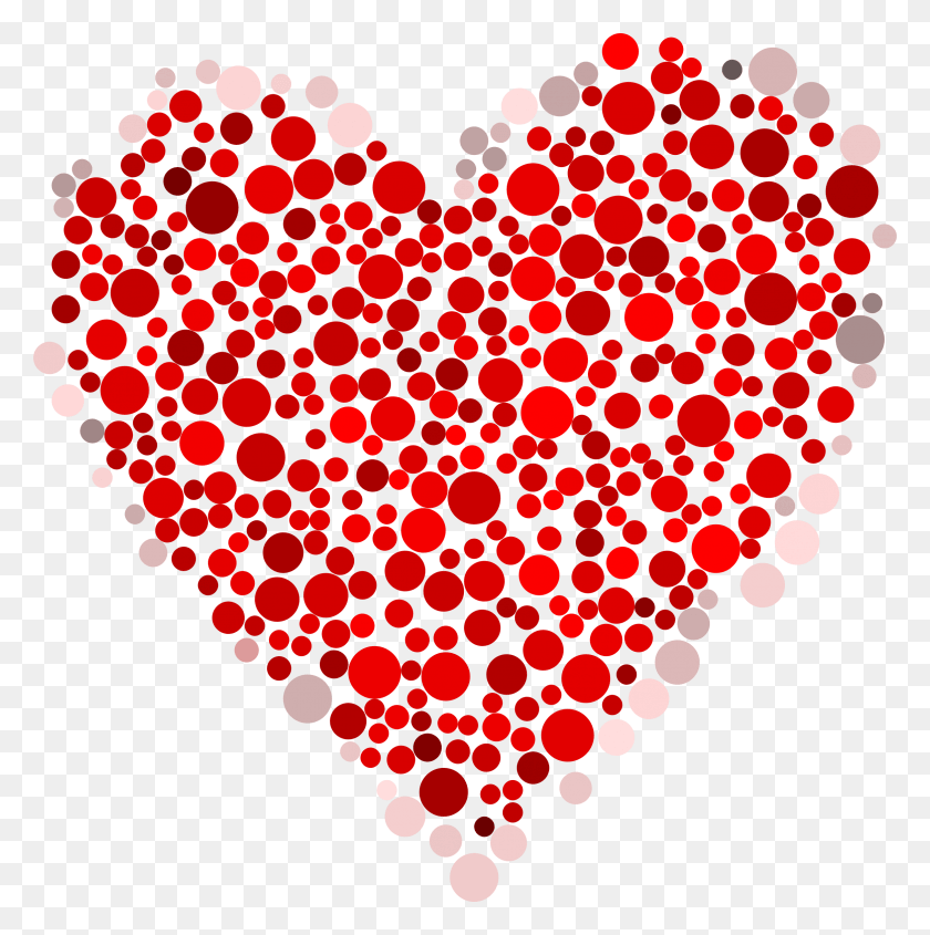 2332x2348 Heart Made Of Dots, Graphics, Rug HD PNG Download