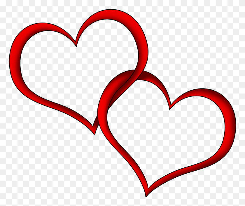 1454x1203 Heart Outline Couple Red Hearts, Heart, Dynamite, Bomb HD PNG Download