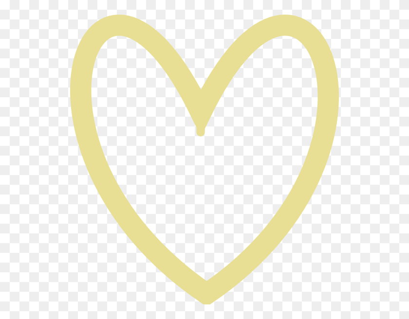 552x596 Heart Outline Gold Heart Outline Clipart, Label, Text, Heart HD PNG Download