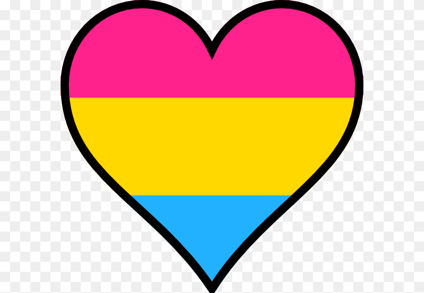 600x582 Heart Pansexual Panromantic Pride Pan Heart Transparent, Balloon PNG