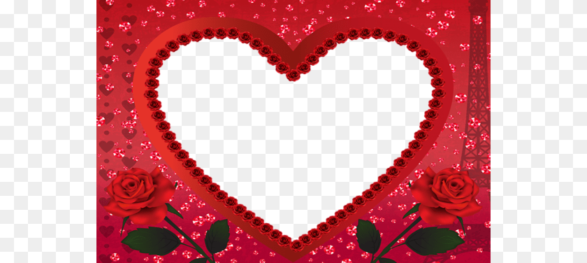564x376 Heart Photo Frame Hd Background Heart On Backgrounds, Flower, Plant, Rose, Pattern Sticker PNG