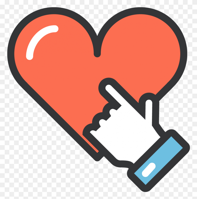 997x1011 Heart Pointing Hand, Key HD PNG Download