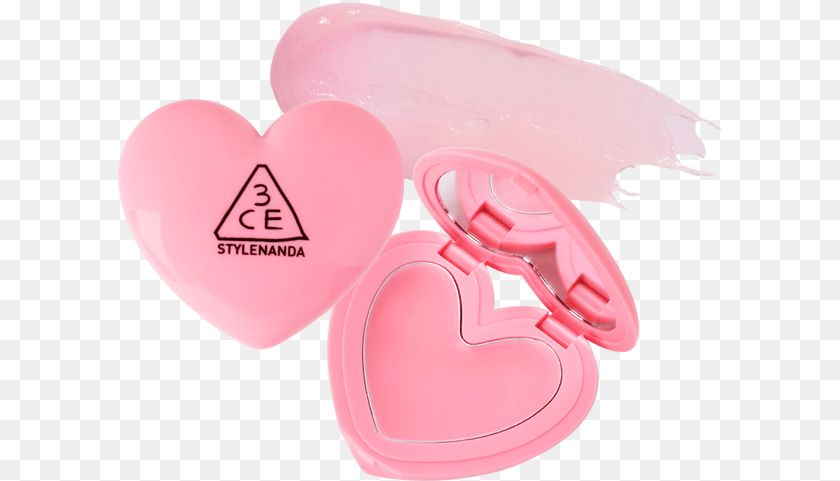 Heart Pot Lip Maroon Beige PNG