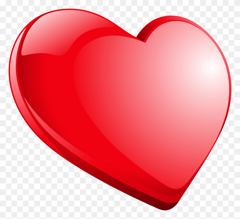4887x4411 Heart Red Clipart, Balloon, Ball HD PNG Download