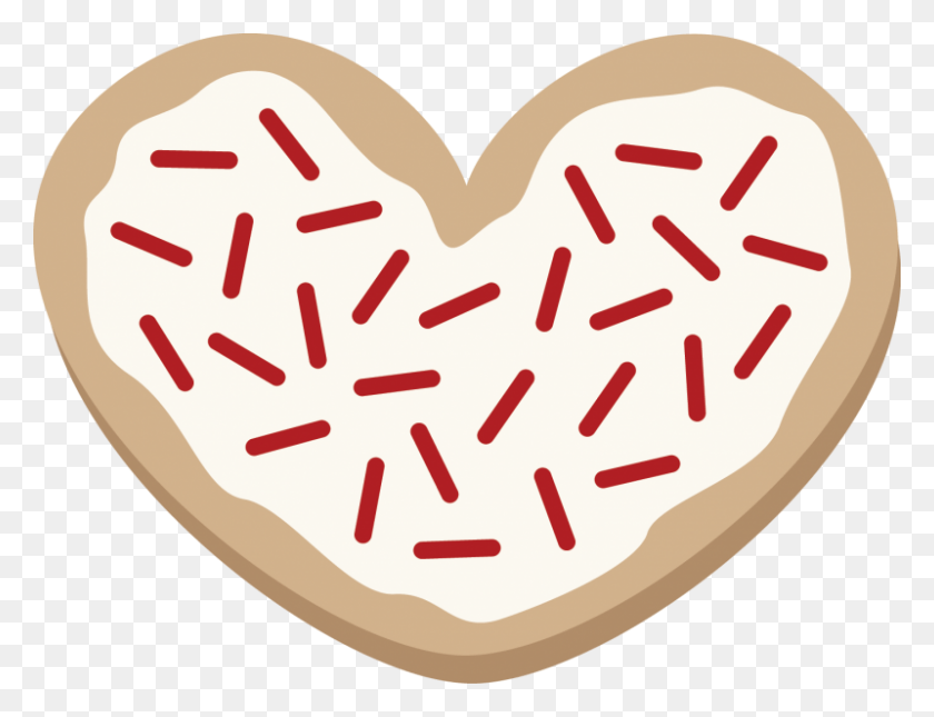 800x601 Heart Shaped Cookie Free Svg File Free Cutting Files Valentines Day Cookie Clipart, Sweets, Food, Confectionery HD PNG Download