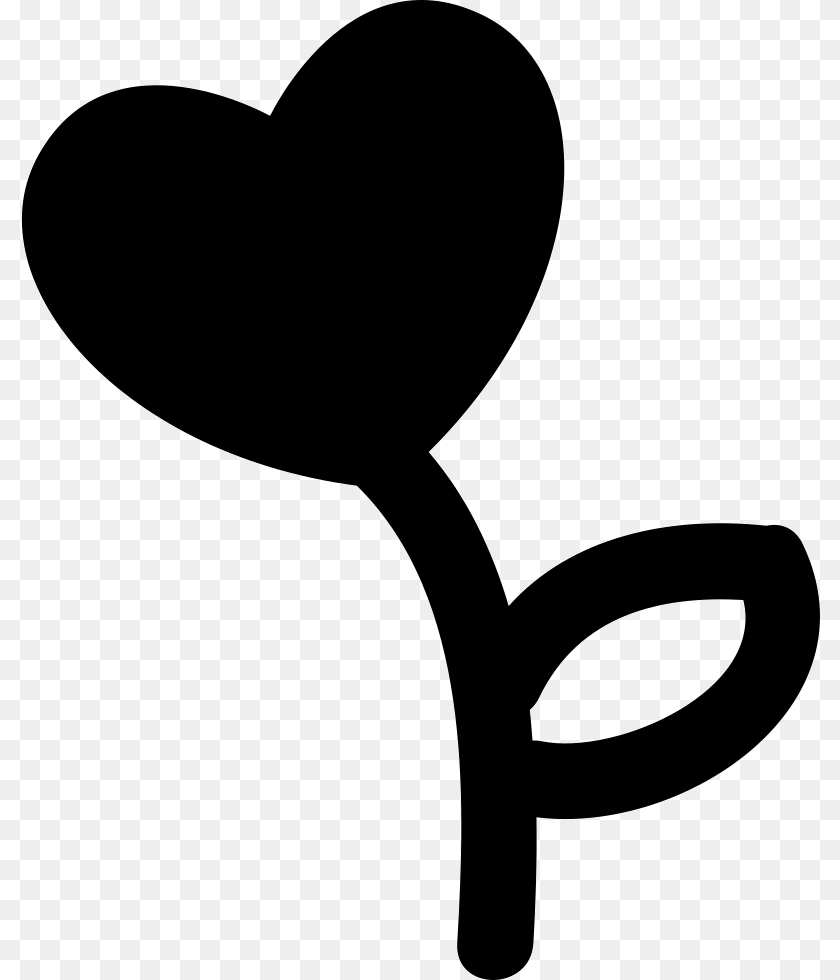 799x980 Heart Shaped Flower Flor En Forma De Corazon, Silhouette, Stencil Transparent PNG