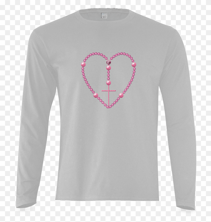736x823 Heart Shaped Rosary Sweatshirt, Sleeve, Clothing, Apparel HD PNG Download