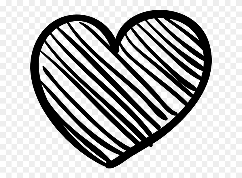 631x559 Heart Sketch Free Vector Icon Designed By Freepik Heart Sketch Vector, Gray, World Of Warcraft HD PNG Download