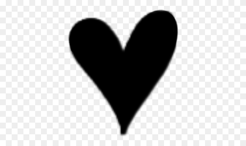 379x440 Heart Sticker Black Stickers Art Emotions Love Picsart Heart, Gray, World Of Warcraft HD PNG Download