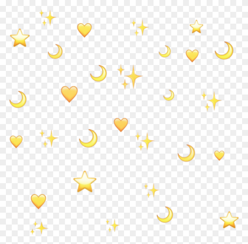 931x915 Heart Sticker Girly Emoji Full Size Image Heart, Symbol, Star Symbol, Confetti HD PNG Download