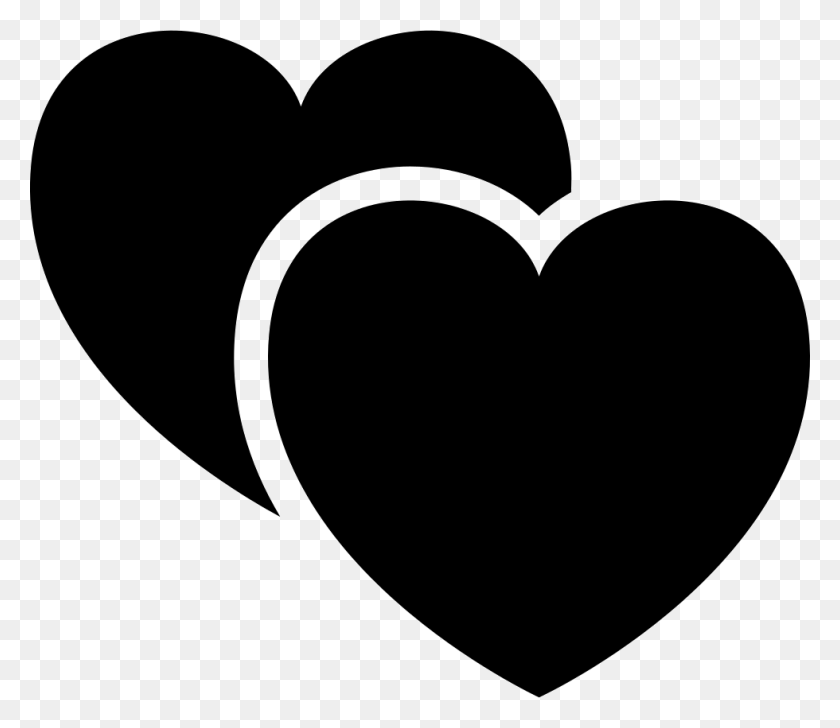 980x840 Сердце Символ Компьютерные Иконки Изображение Пара Сердце Символ, Трафарет, Лицо, Подушка Png Скачать