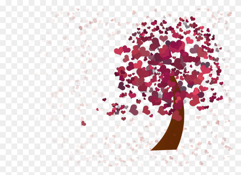 960x678 Heart Tree Love Mother39s Day Isolated Happy Valentines Day Tree, Paper, Confetti, Rug HD PNG Download