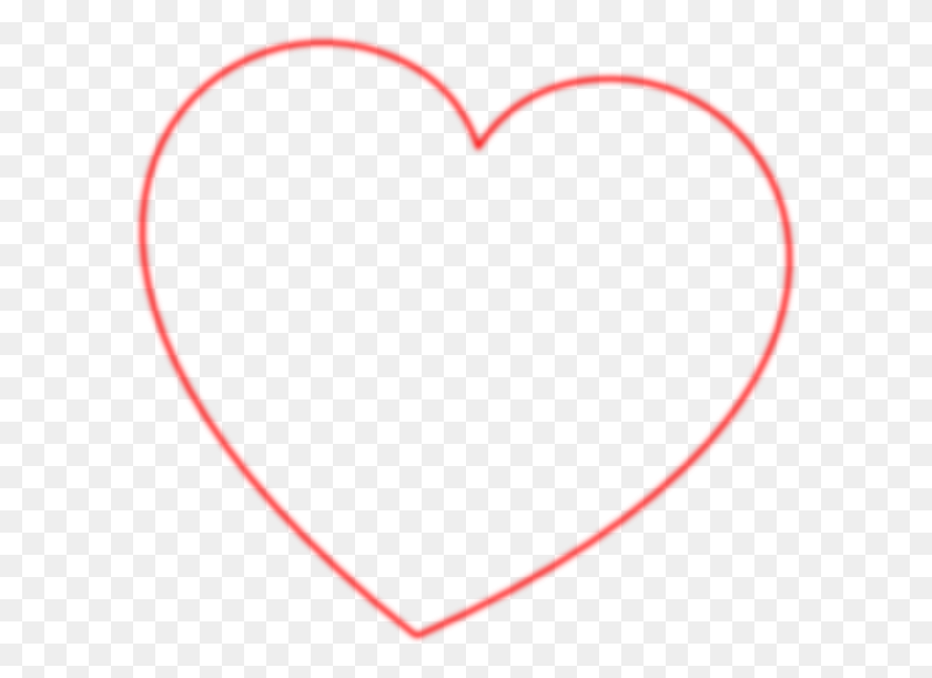600x551 Heart Vector Outline Red Heart Outline, Label, Text HD PNG Download