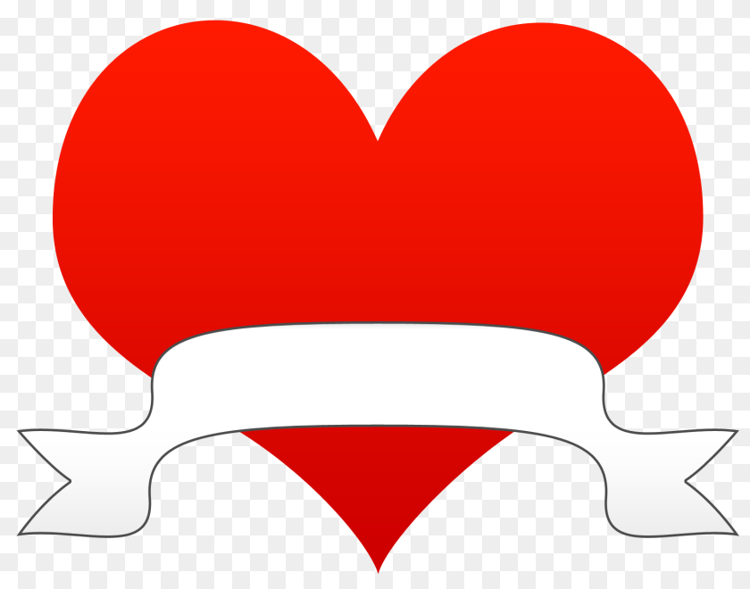 Heart With Banner Clipart, Logo, Balloon, Animal, Fish Sticker PNG