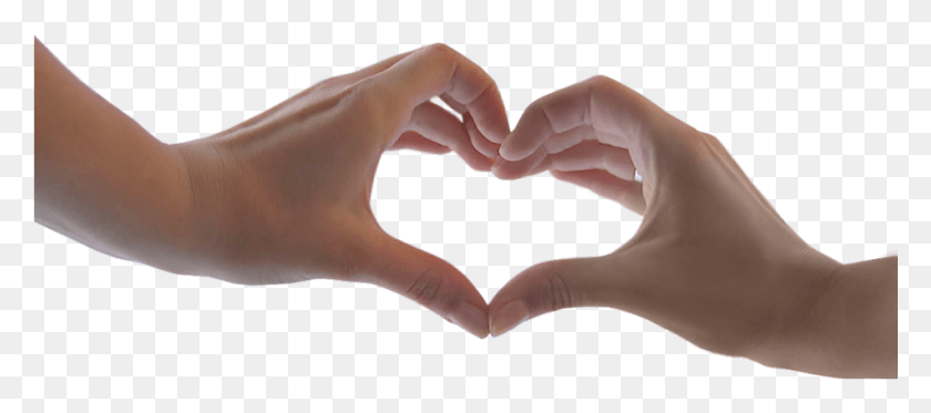 950x382 Heart With Hands Clipart Image Hands In A Heart, Hand, Person, Human HD PNG Download