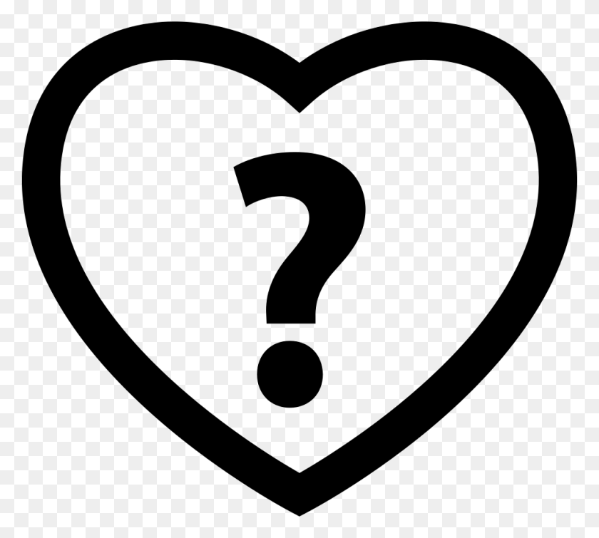 982x876 Heart With Question Mark Comments Heart Question Mark, Number, Symbol, Text HD PNG Download