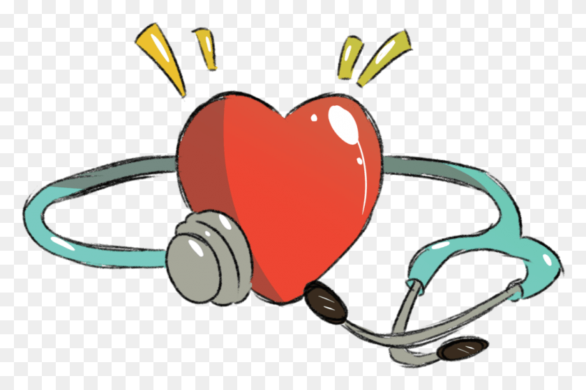 997x640 Heart With Stethoscope Clipart, Electronics, Headphones, Headset HD PNG Download