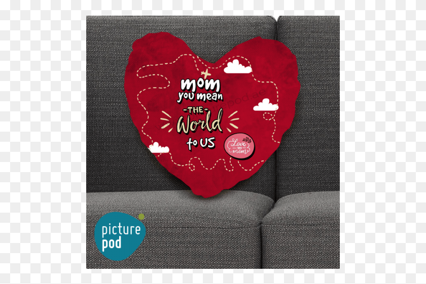 501x501 Heart World To Us Red Heart, Cushion, Couch, Furniture HD PNG Download