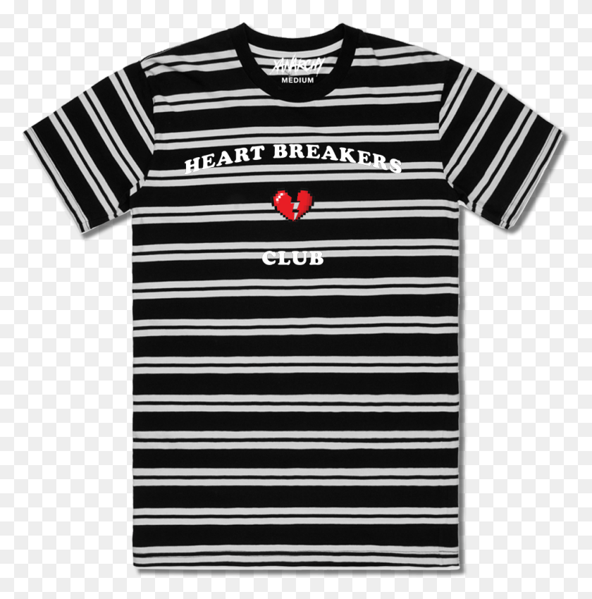 997x1011 Heartbreak Club Striped Tee White And Pink Striped Shirt, Clothing, Apparel, T-shirt HD PNG Download