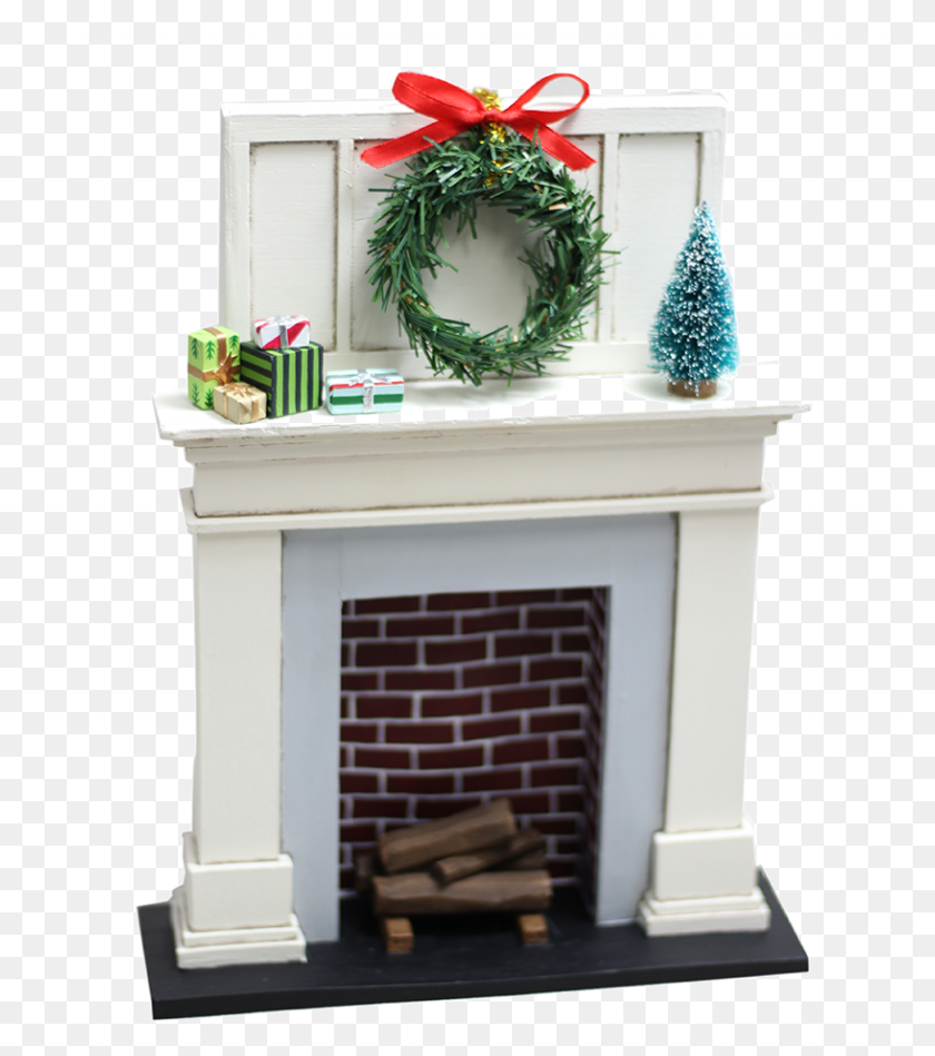 817x932 Hearth, Fireplace, Indoors, Wreath HD PNG Download