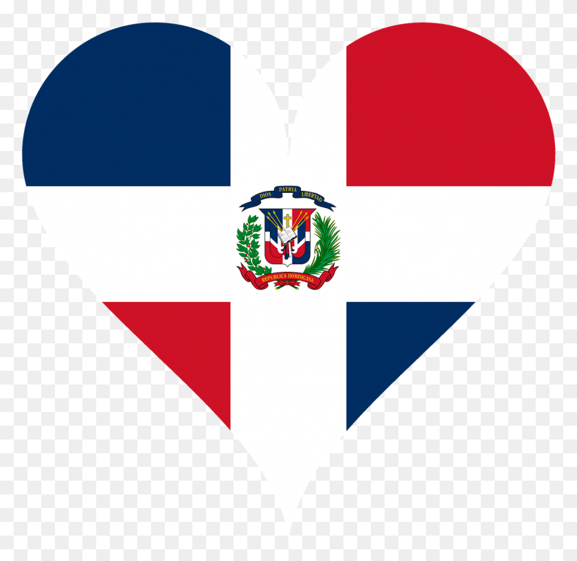 1201x1167 Heartlovedominican Shapedflag Republica Dominicana Flag, Logo, Symbol, Trademark HD PNG Download