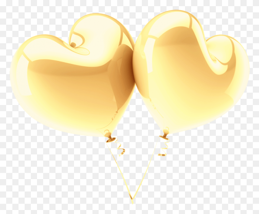 854x694 Hearts Corazones Ballons Globos Gold Dorados Heart, Balloon, Ball, Lamp HD PNG Download