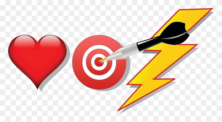 2238x1154 Hearts Darts And Thunderbolts Heart, Game HD PNG Download