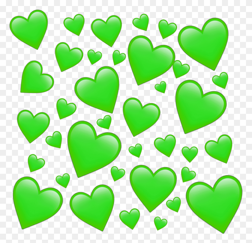 1021x984 Hearts Emoji Emoticon Heartgreen De Emoji, Heart, Light HD PNG Download
