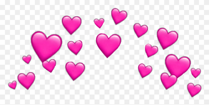 855x397 Hearts Heart Crown Heartcrown Sticker Tumblr Filter Blue Heart Snapchat Filter Descargar Hd Png