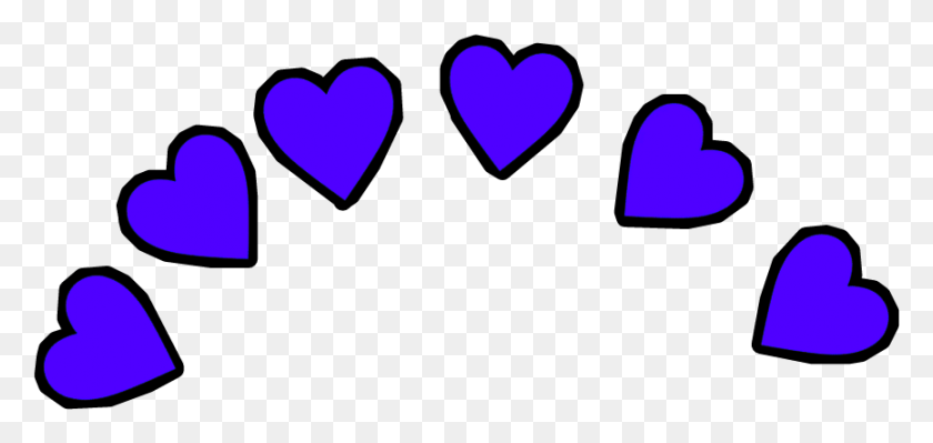 866x377 Hearts Heart Emoji Emojis Iphoneemoji Sticker Crown, Light, Text, Alphabet HD PNG Download