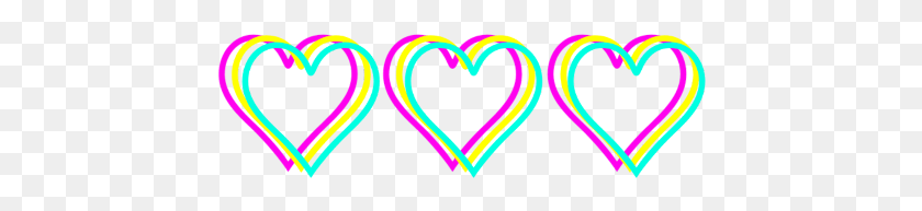 446x133 Hearts Lgbt Jamescharles Heart Colors Color Heart, Dynamite, Bomb, Weapon HD PNG Download