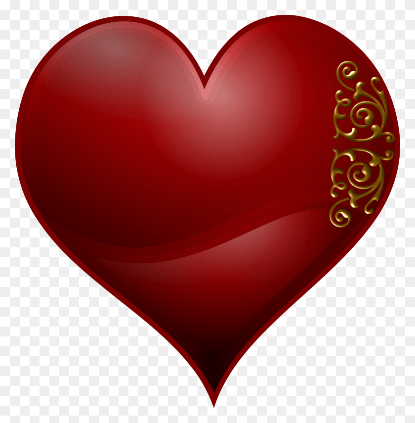 2352x2400 Hearts Symbol Clip Art Royalty Free Library Golden Red Heart, Balloon, Ball, Heart HD PNG Download