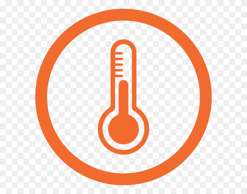 600x600 Heat Sensor Temperature Text Orange Image With Icon, Symbol, Logo, Trademark HD PNG Download