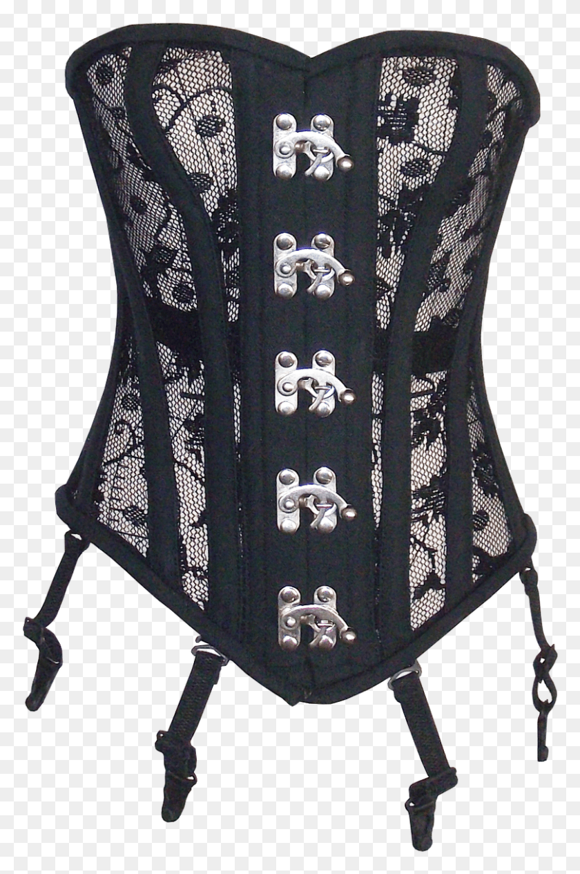 808x1249 Heavy Duty Corset Top With Silver C Cup Hooks Chair, Clothing, Apparel, Purse HD PNG Download