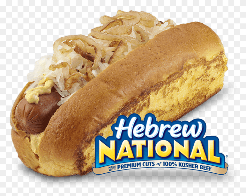 811x634 Hebrew National All Beef Hot Dog National Hebrew Hot Dog, Food, Bread, Bun HD PNG Download