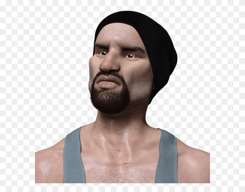 600x600 Hector Galindo Face By Stuart Wilson On Barechested, Person, Human, Clothing HD PNG Download