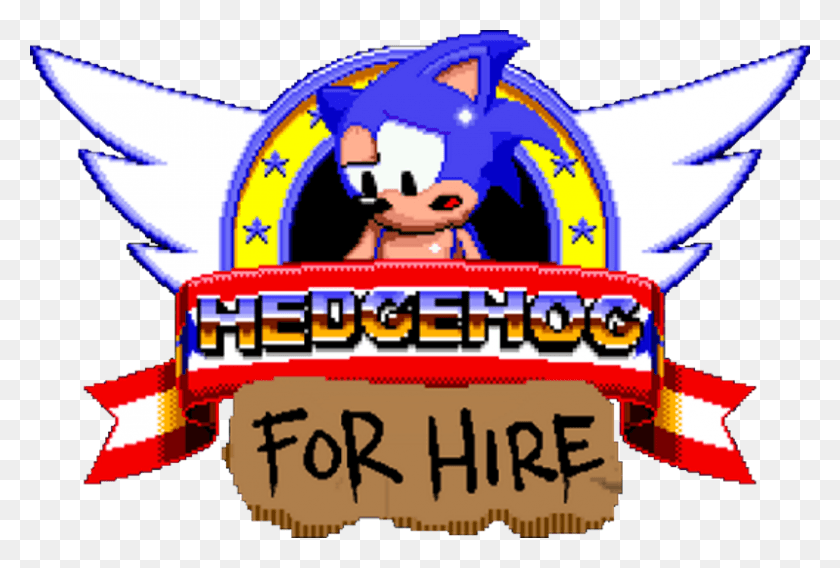 800x522 Descargar Png Hedgehog For Hire Sonic Mania Sonic For Hire, Pac Man, Multitud, Cartel Hd Png