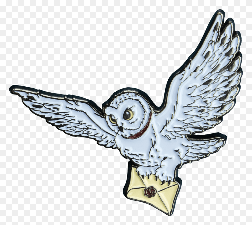 1300x1151 Hedwig Enamel Pin Harry Potter Hedwig Transparent, Bird, Animal, Emblem HD PNG Download