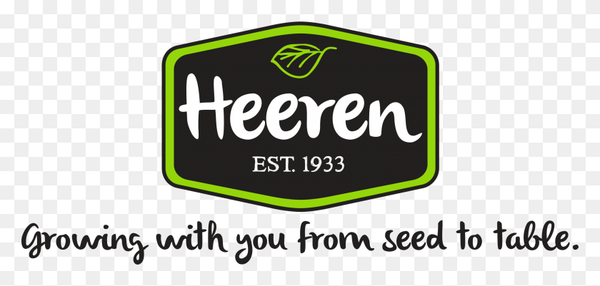 2523x1106 Heeren Logo Wtagline Heeren Brothers Produce, Text, Label, Beverage HD PNG Download