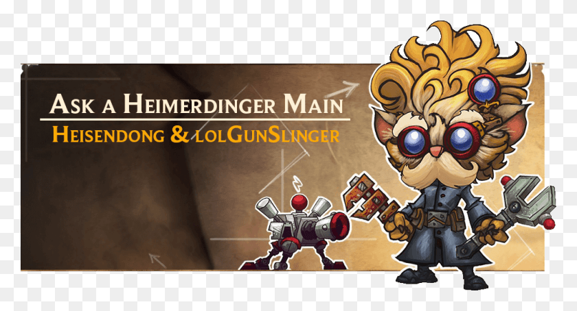 993x502 Heimerdinger Aka The Donger Heimerdinger League, Robot, Person, Human HD PNG Download
