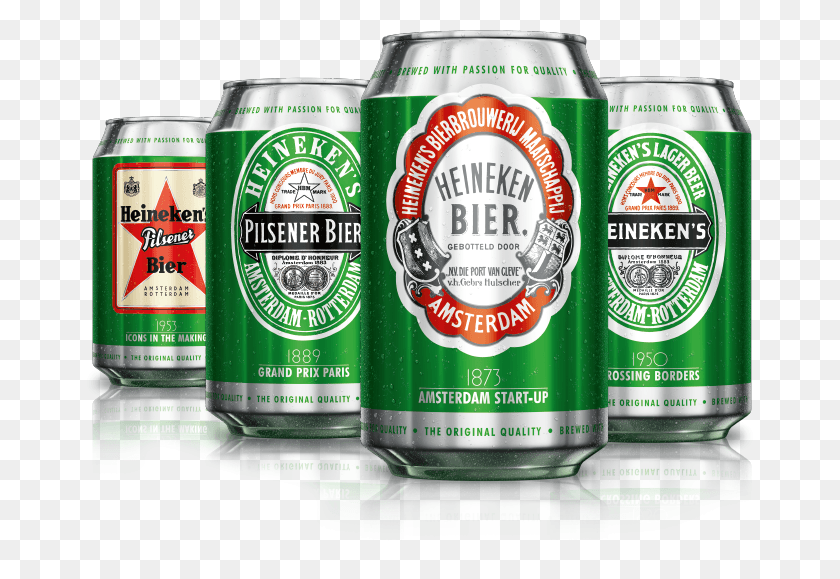 670x519 Descargar Png Heineken 4 Latas Envases Para Ganar Latas Heineken Edición Limitada, Bebidas, Bebida, Cerveza Hd Png