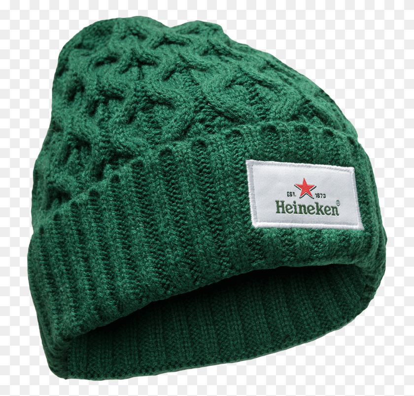 734x742 Heineken Beanie Knitted Green Heineken Winter Hat Beanie, Clothing, Apparel, Cap HD PNG Download