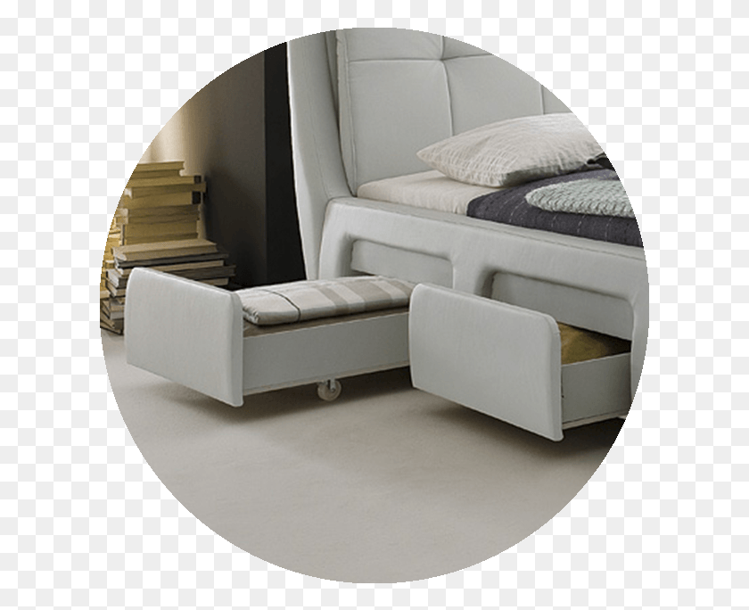 617x624 Helga Bed Features Polsterbett Mit Schubladen, Furniture, Chair, Rug HD PNG Download