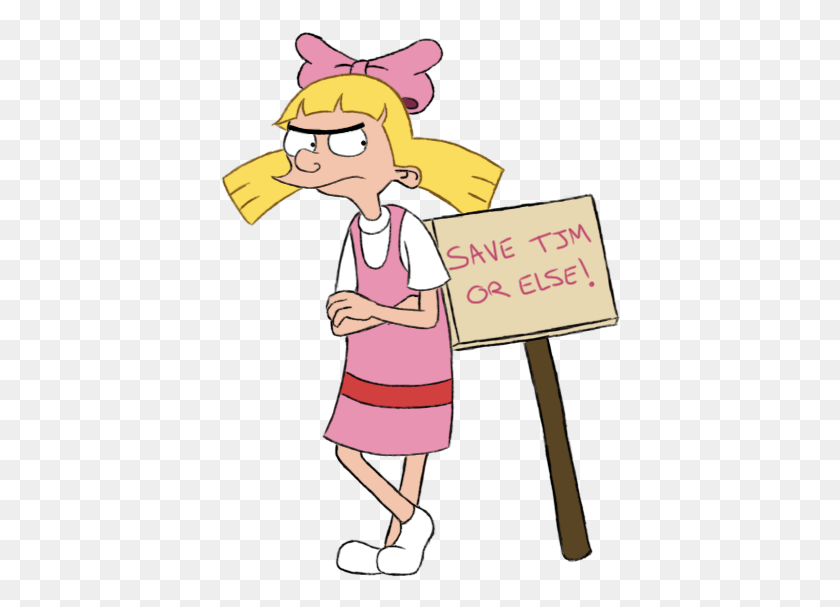 400x547 Helga Very Happy Arnold Very Happy Cartoon, Person, Human, Female HD PNG Download