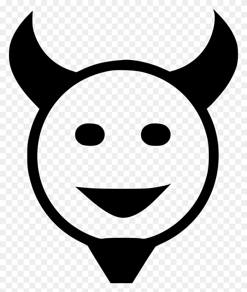820x980 Hell Boy Smile Angry Smiley Comments Angry Smiley With Smile, Stencil, Glass HD PNG Download