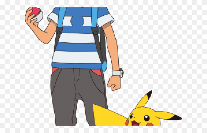 640x480 Hello Clipart Ash Pokemon Ash And Pikachu, Person, Human, Bow HD PNG Download