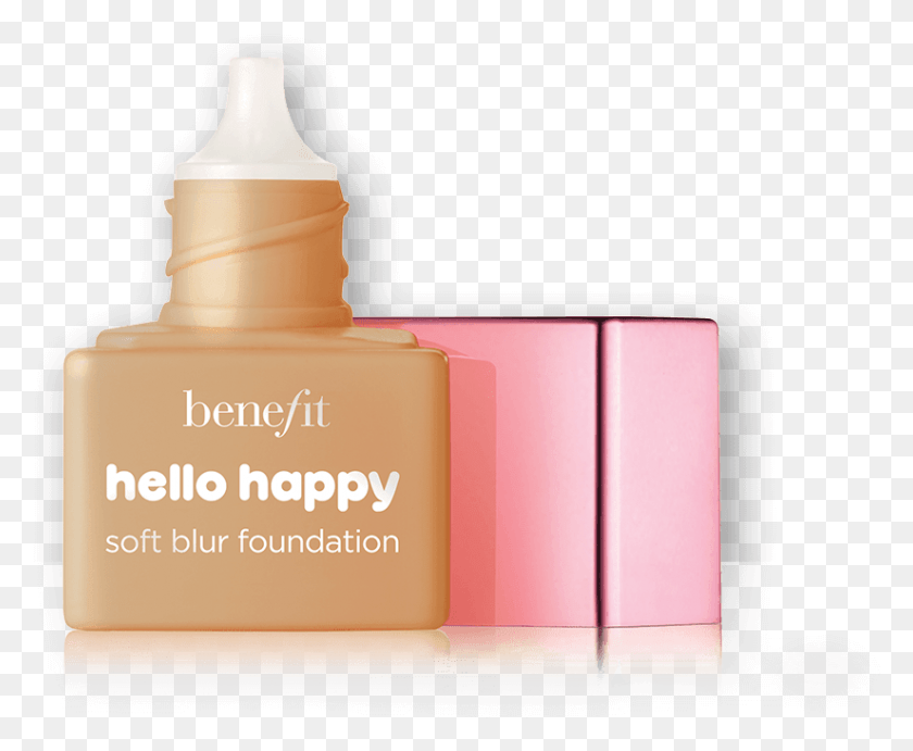 824x667 Hello Happy Soft Blur Foundation Travel Sized Mini Benefit Hello Happy Foundation Mini, Cosmetics, Bottle, Text HD PNG Download