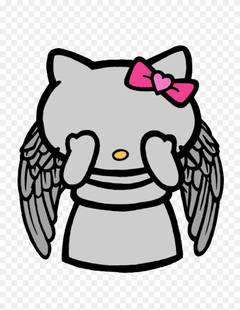 768x1024 Hello Kitty Angel Dr Clipart Hello Kitty El Doctor Dr Who Weeping Angels Hoja Para Colorear, Ave, Animal Hd Png