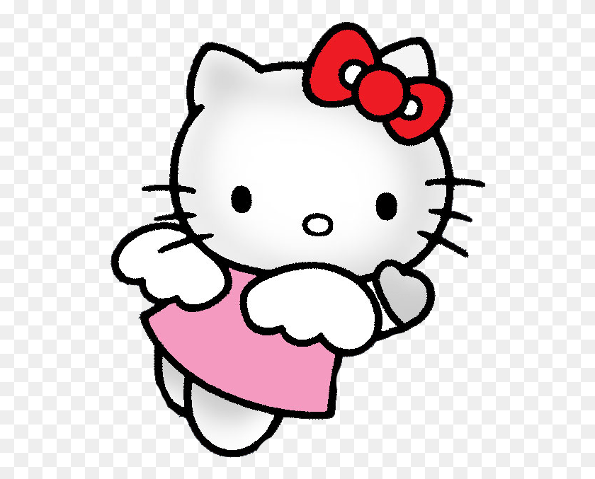 530x617 Hello Kitty Angel Photo Hkangelpink Hello Kitty Coloring Pages Pdf, Plush, Toy, Teddy Bear HD PNG Download