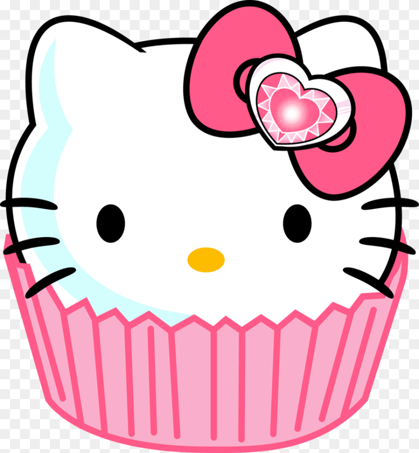 900x973 Hello Kitty Clip Art, Cake, Cream, Cupcake, Dessert PNG